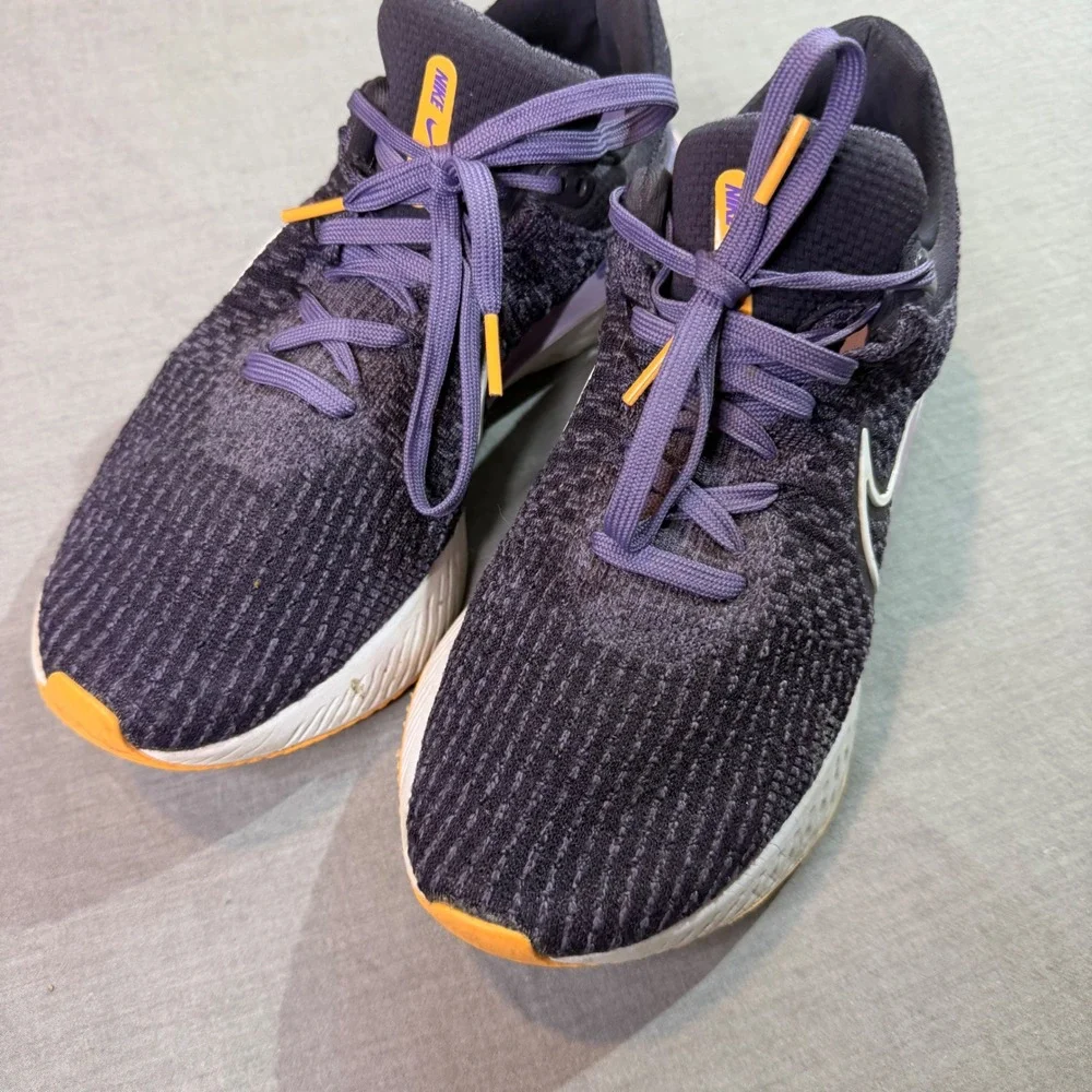 Nike React Infinity Run Flyknit 3 Women 11 Purple Good DD3024-502‎ Running Shoes